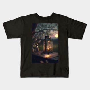 If nature was a candle - Vintage candle light on a picnic table Kids T-Shirt